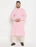 Men's Plus Size Cream Cotton Blend Patiala